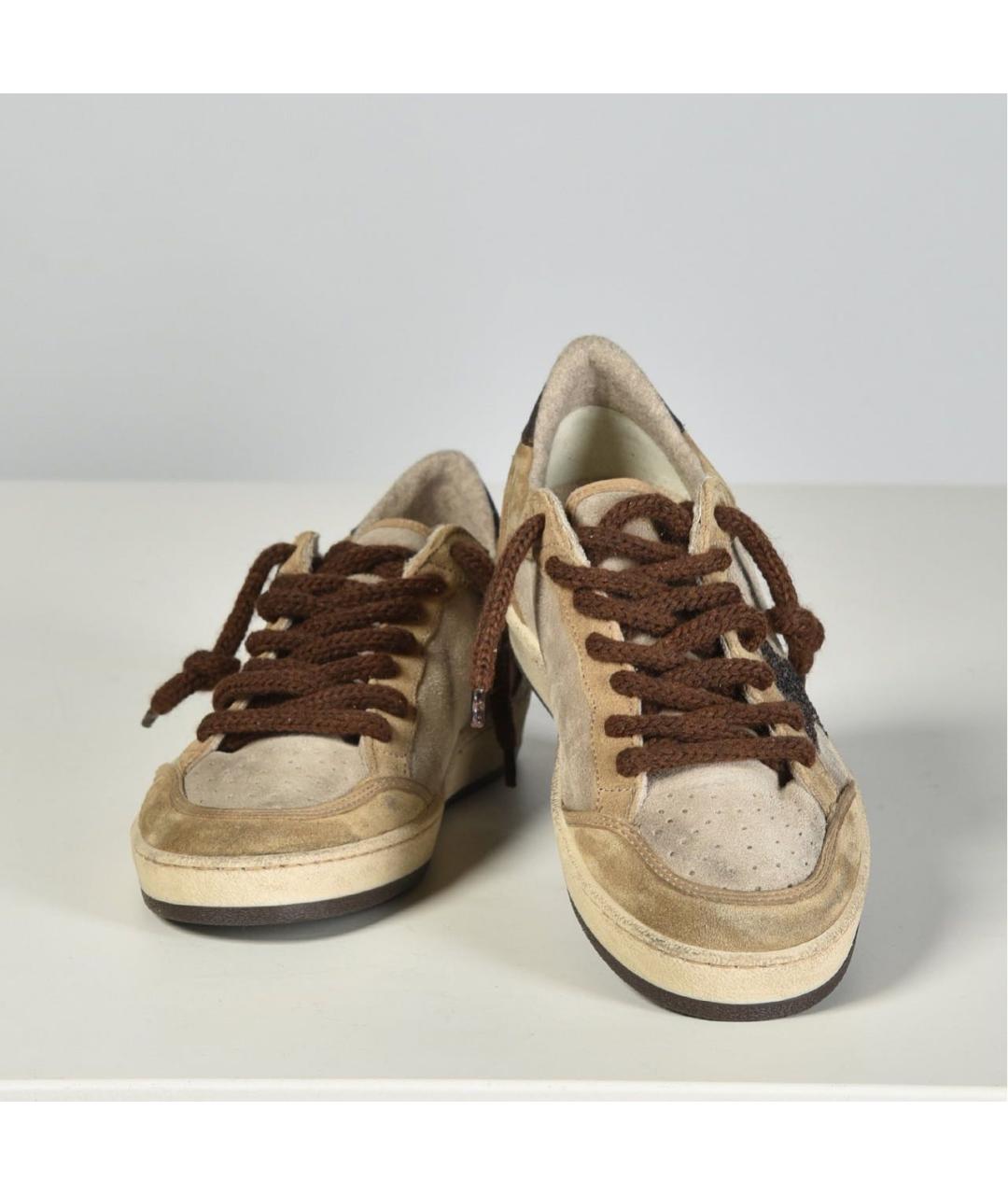GOLDEN GOOSE Бежевые замшевые кеды, фото 7