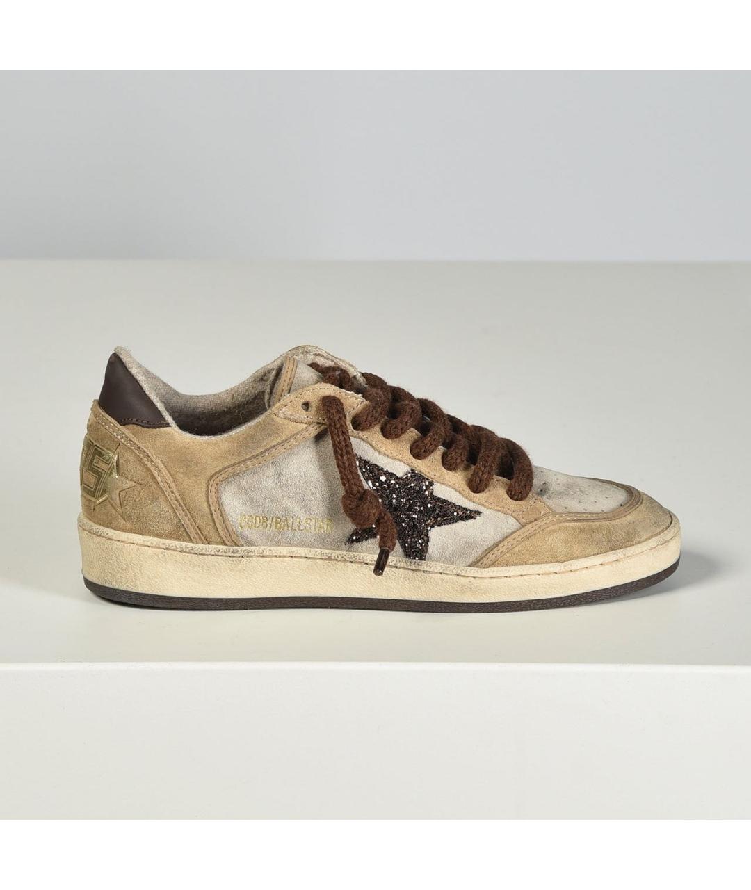 GOLDEN GOOSE Бежевые замшевые кеды, фото 9