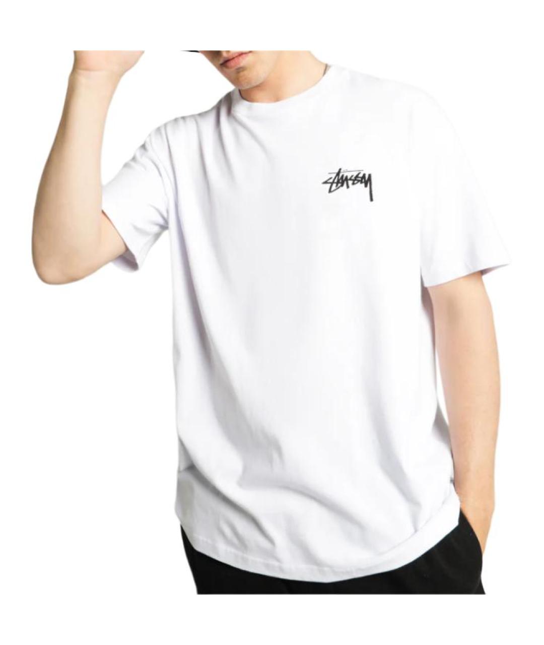 STUSSY Белая футболка, фото 5