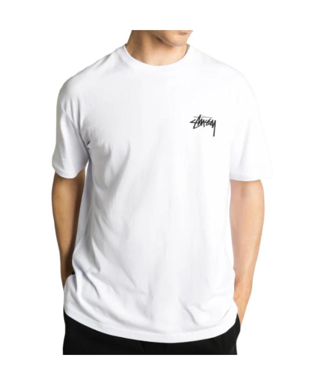 STUSSY Белая футболка, фото 4