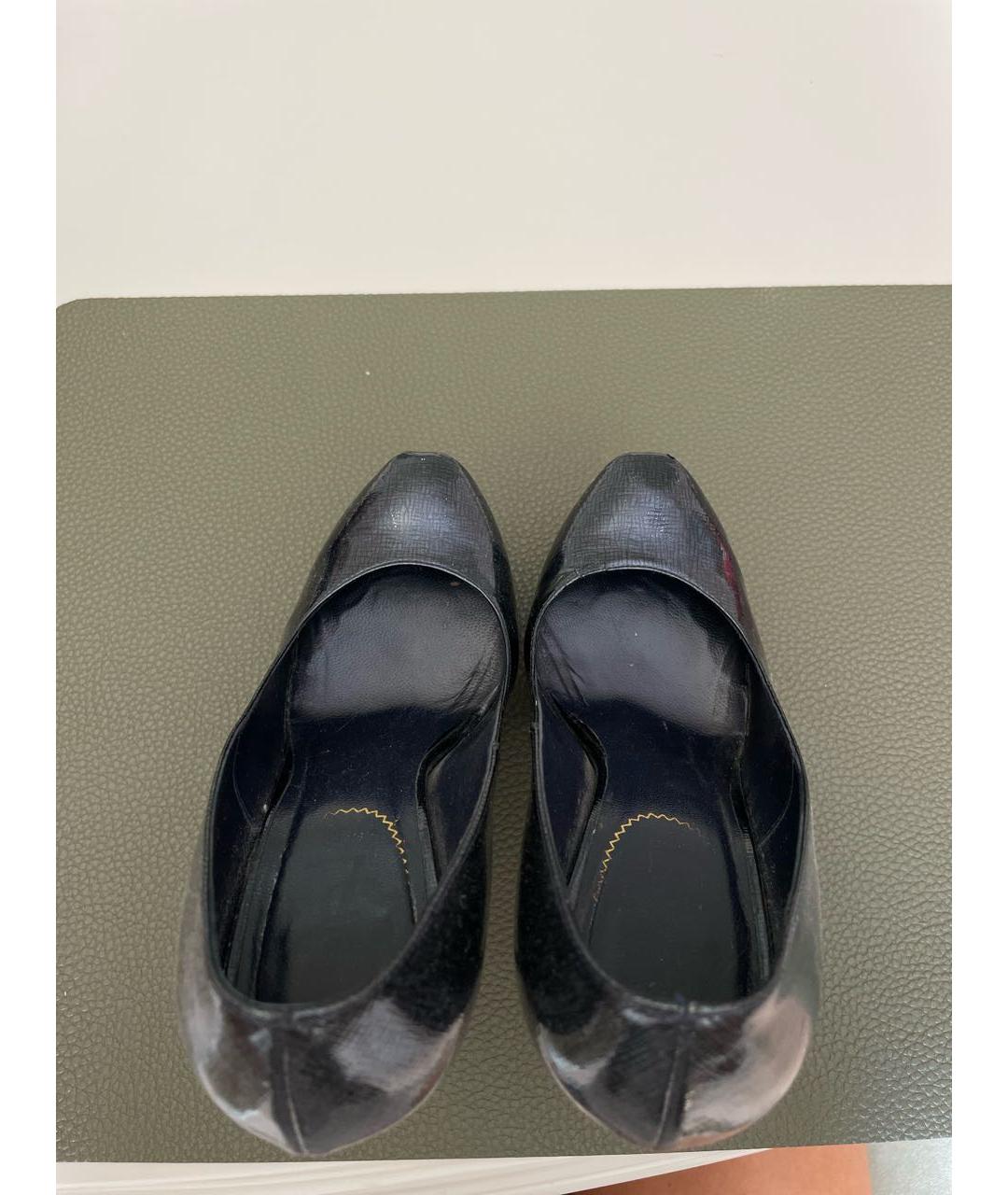 SAINT LAURENT Темно-синие кожаные туфли, фото 3