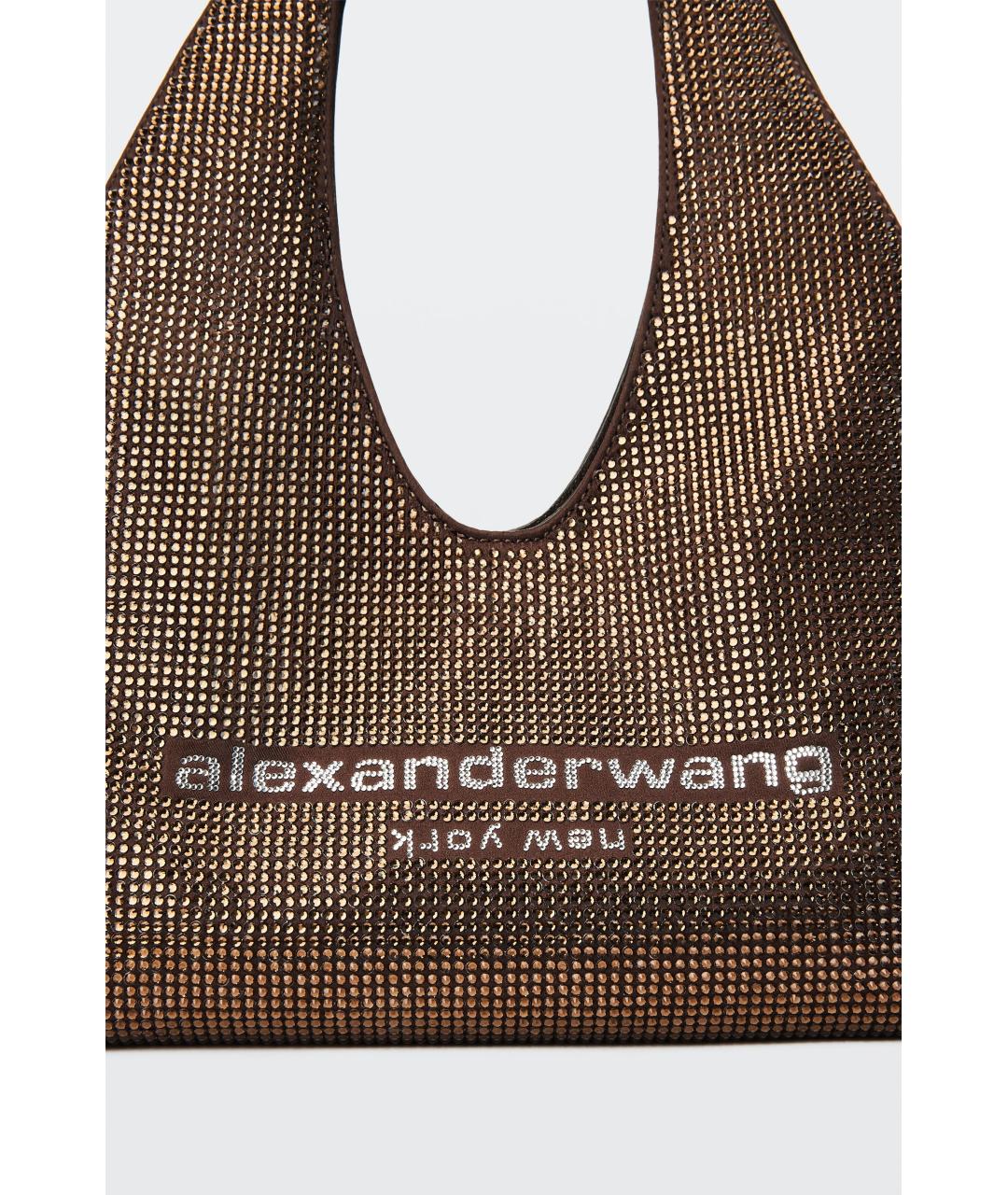 ALEXANDER WANG Коричневая синтетическая сумка через плечо, фото 3