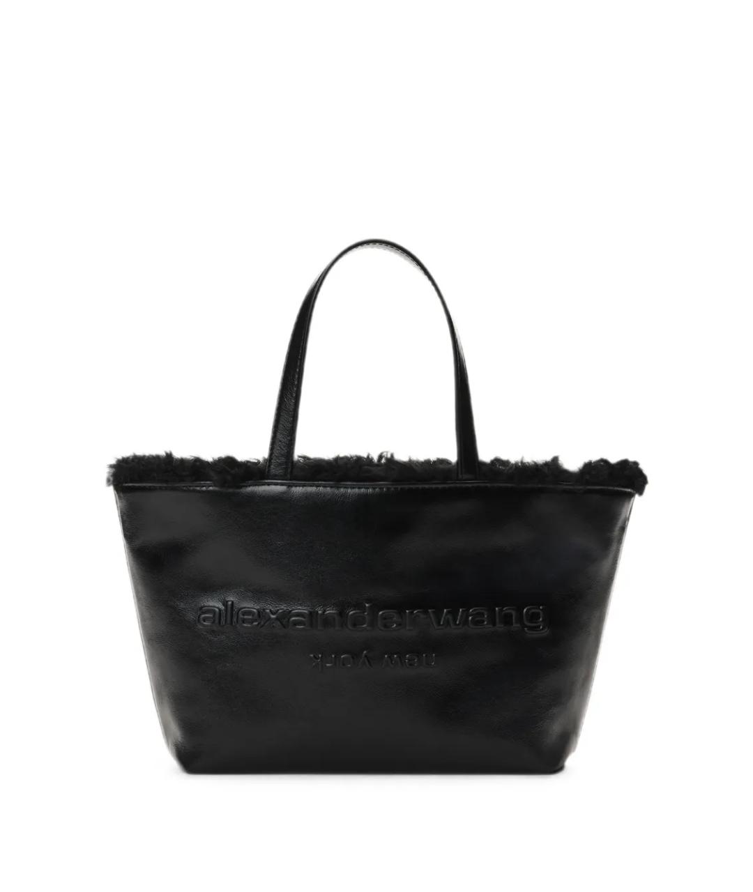 ALEXANDER WANG Черная кожаная сумка тоут, фото 1