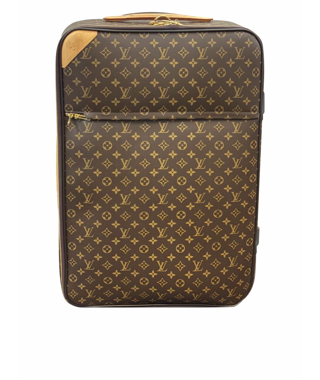 LOUIS VUITTON Коричневый чемодан из канвы, фото 1
