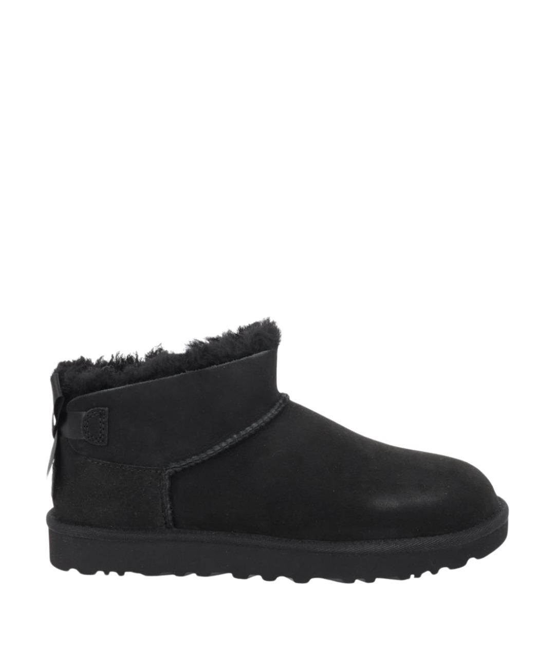 UGG Черные кожаные ботинки, фото 1