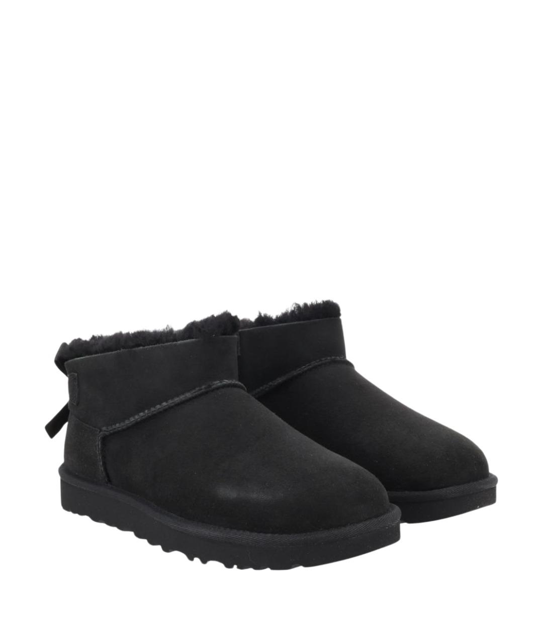 UGG Черные кожаные ботинки, фото 2