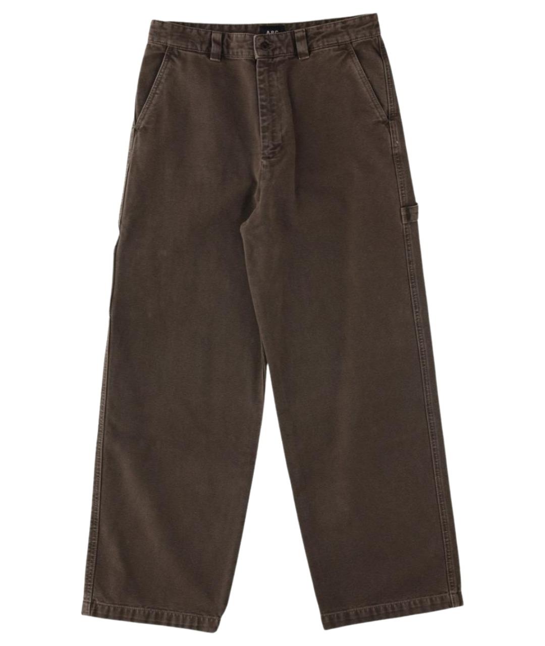 A.P.C. Коричневые хлопковые прямые джинсы, фото 1