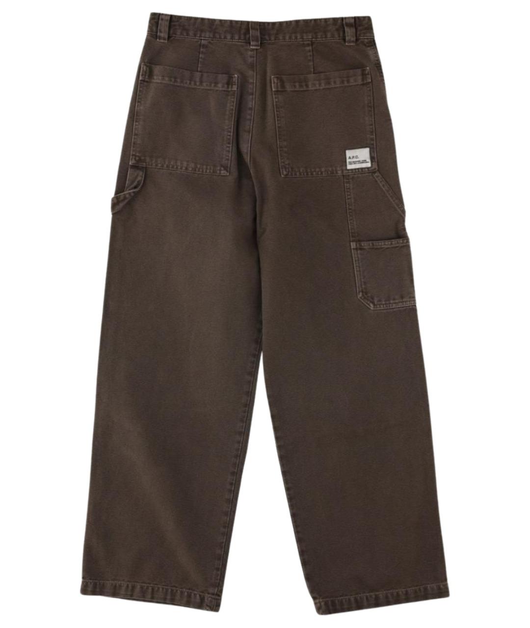 A.P.C. Коричневые хлопковые прямые джинсы, фото 2