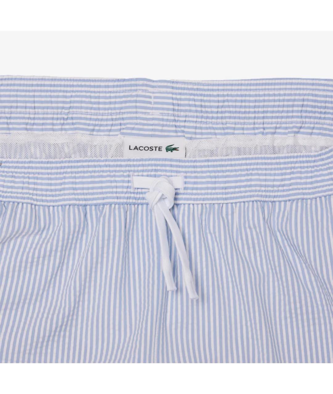LACOSTE Голубые хлопковые плавки, фото 4