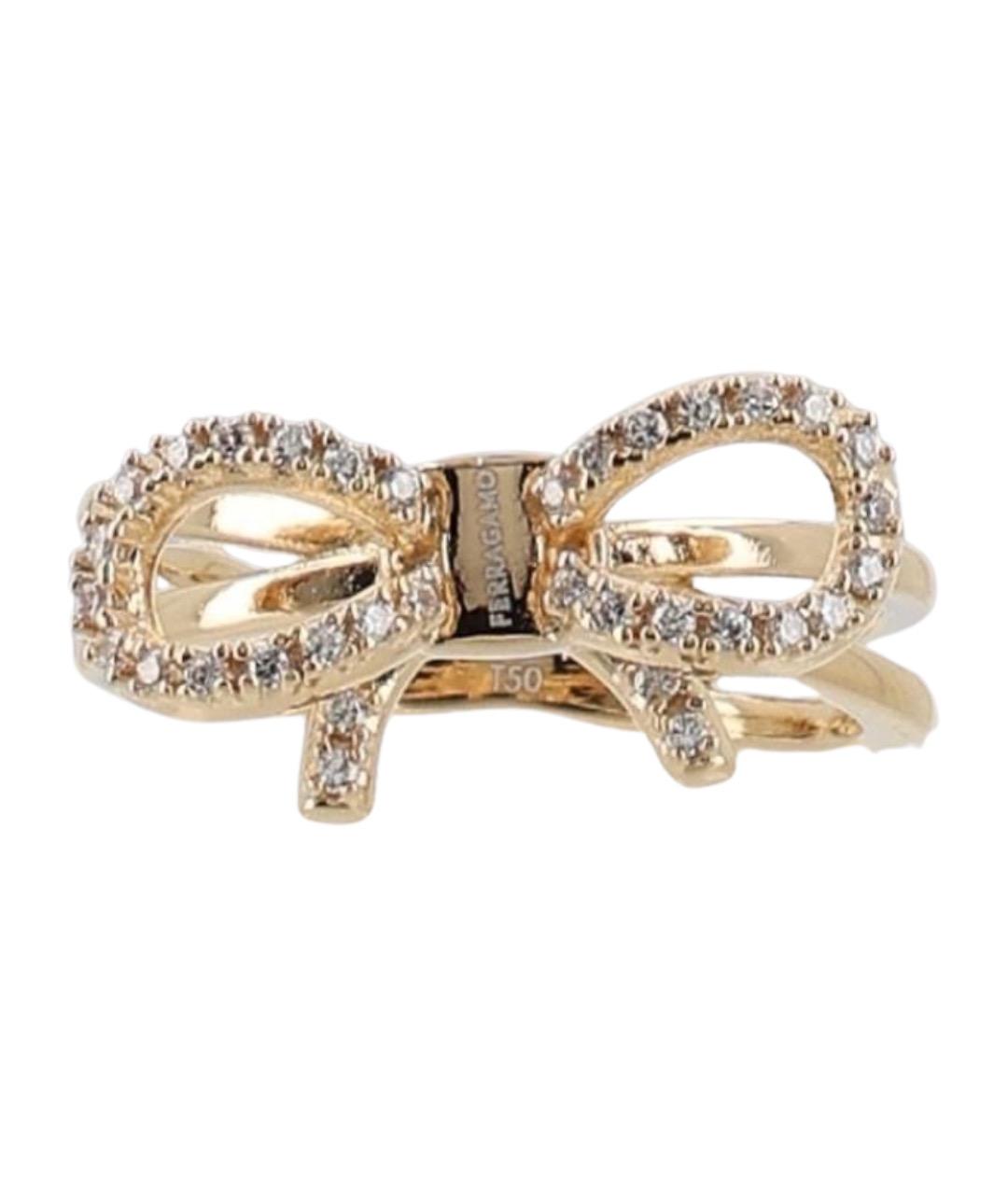FERRAGAMO Золотое латунное кольцо, фото 1