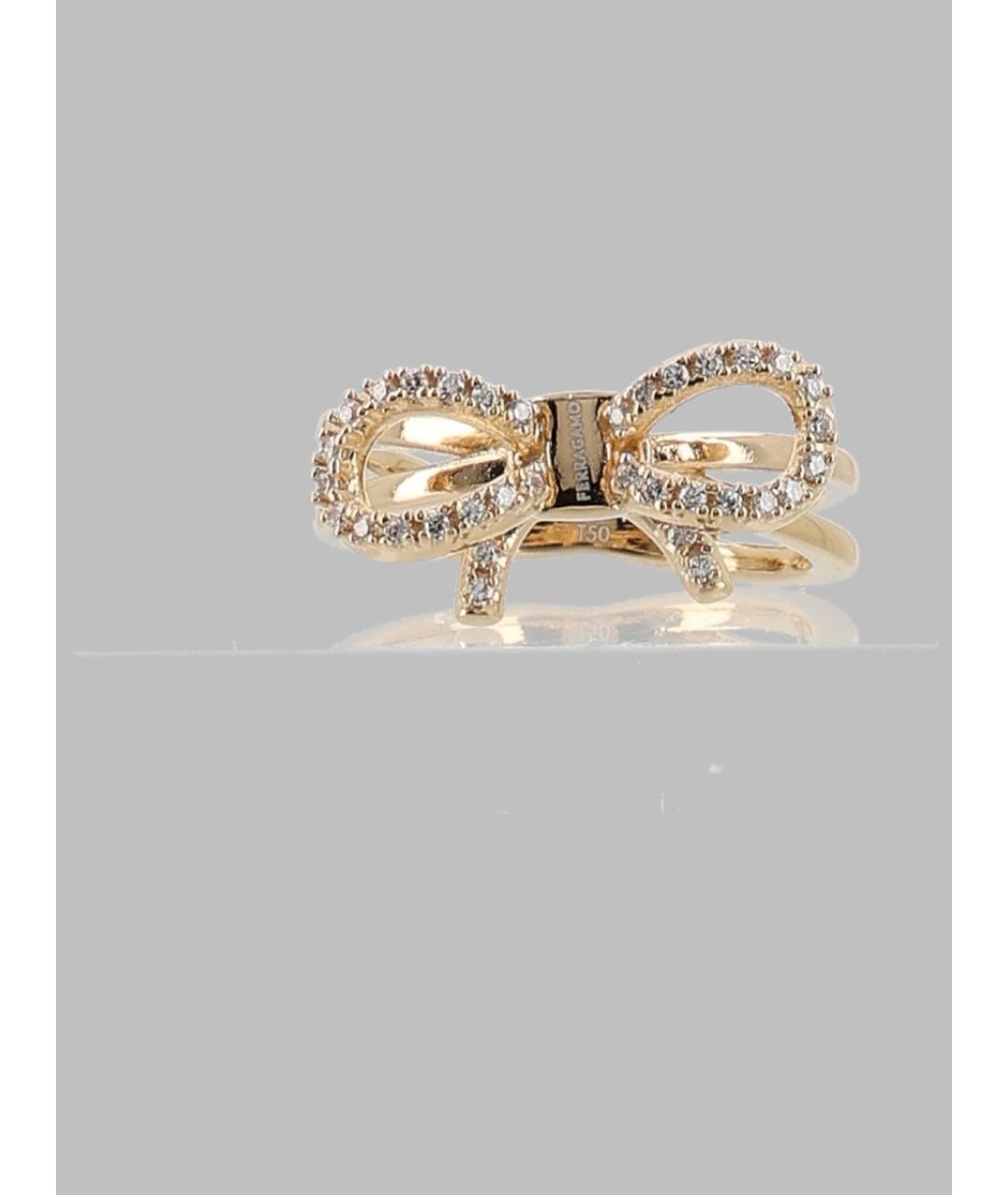 FERRAGAMO Золотое латунное кольцо, фото 3