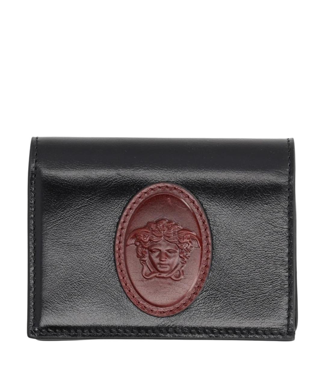 VERSACE Черный кожаный кошелек, фото 1