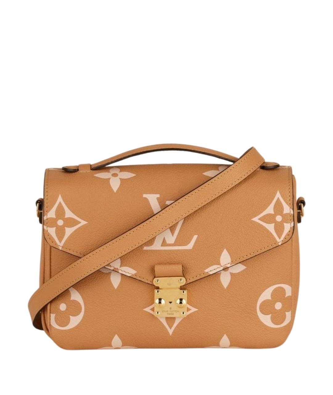 LOUIS VUITTON Бежевая кожаная сумка через плечо, фото 1