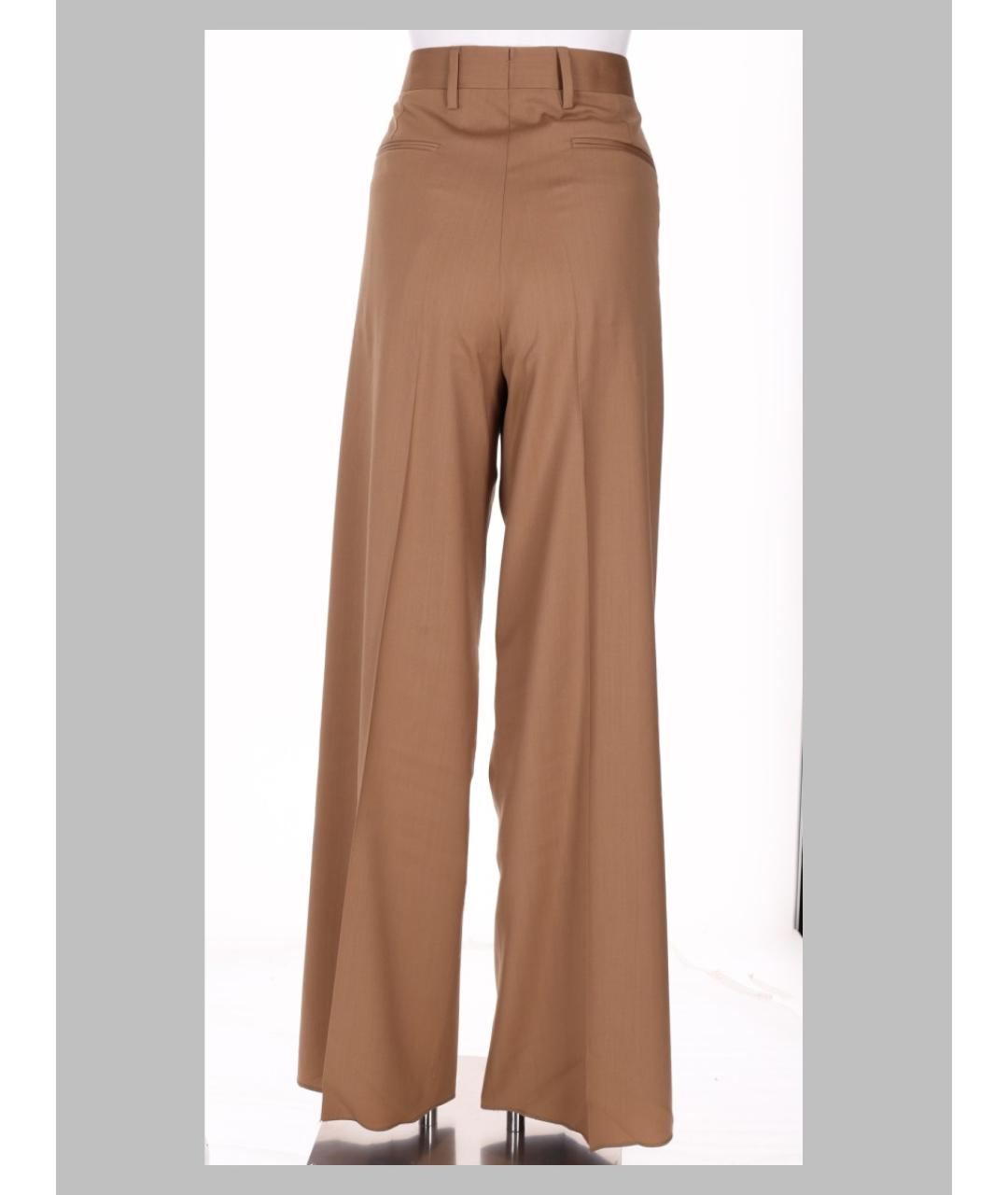 VIVIENNE WESTWOOD Бежевые шерстяные повседневные брюки, фото 2
