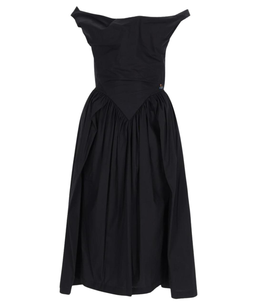 VIVIENNE WESTWOOD Черное хлопковое повседневное платье, фото 1