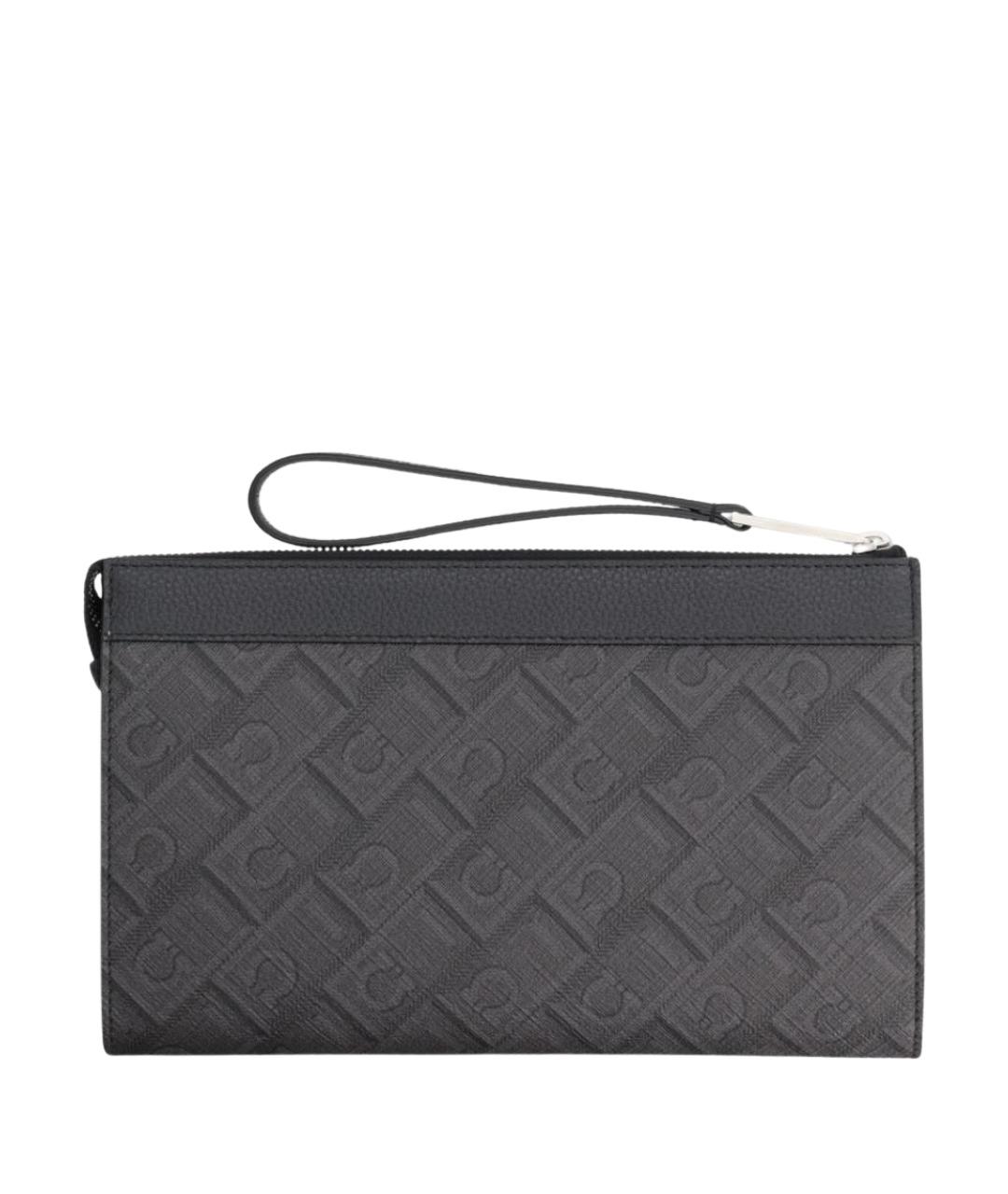 FERRAGAMO Черная кожаная барсетка, фото 2