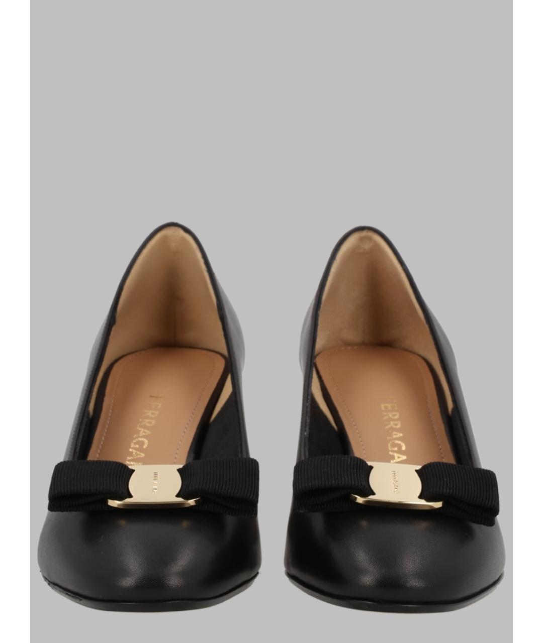 FERRAGAMO Черные кожаные туфли, фото 2