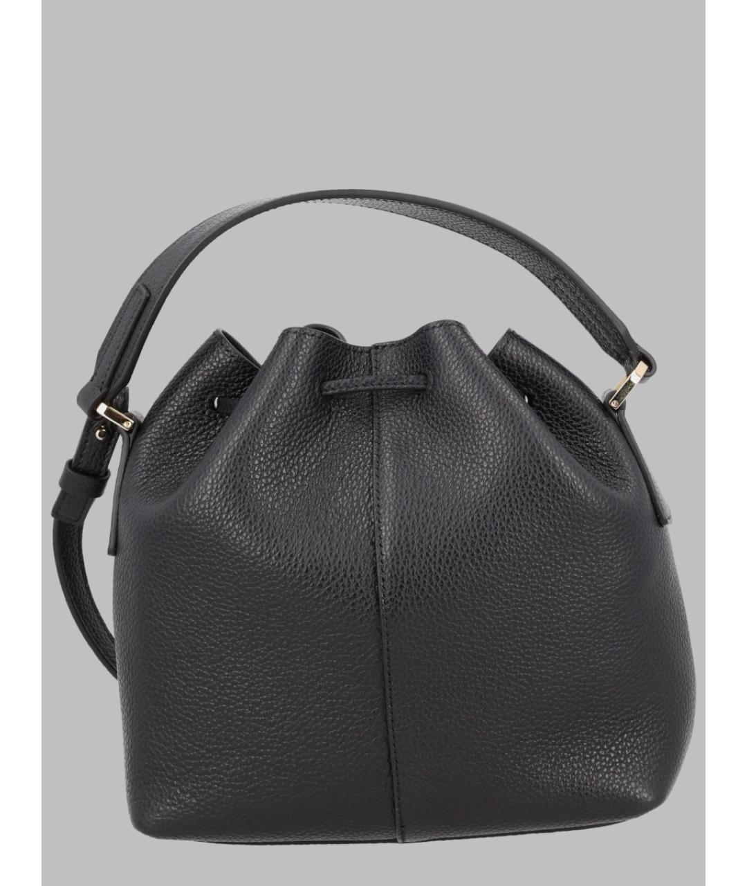 FERRAGAMO Черная кожаная сумка тоут, фото 2