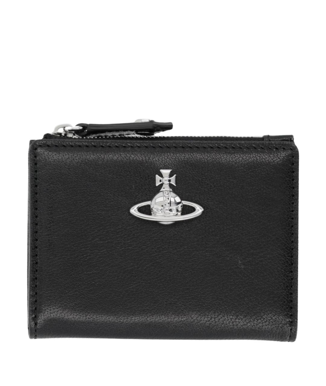 VIVIENNE WESTWOOD Черный кожаный кошелек, фото 1