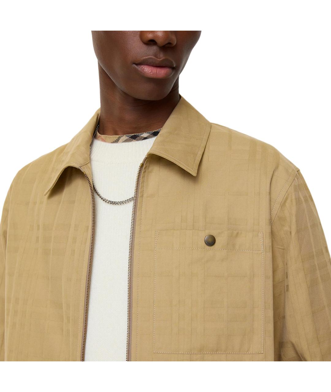 BURBERRY Бежевая классическая рубашка, фото 2