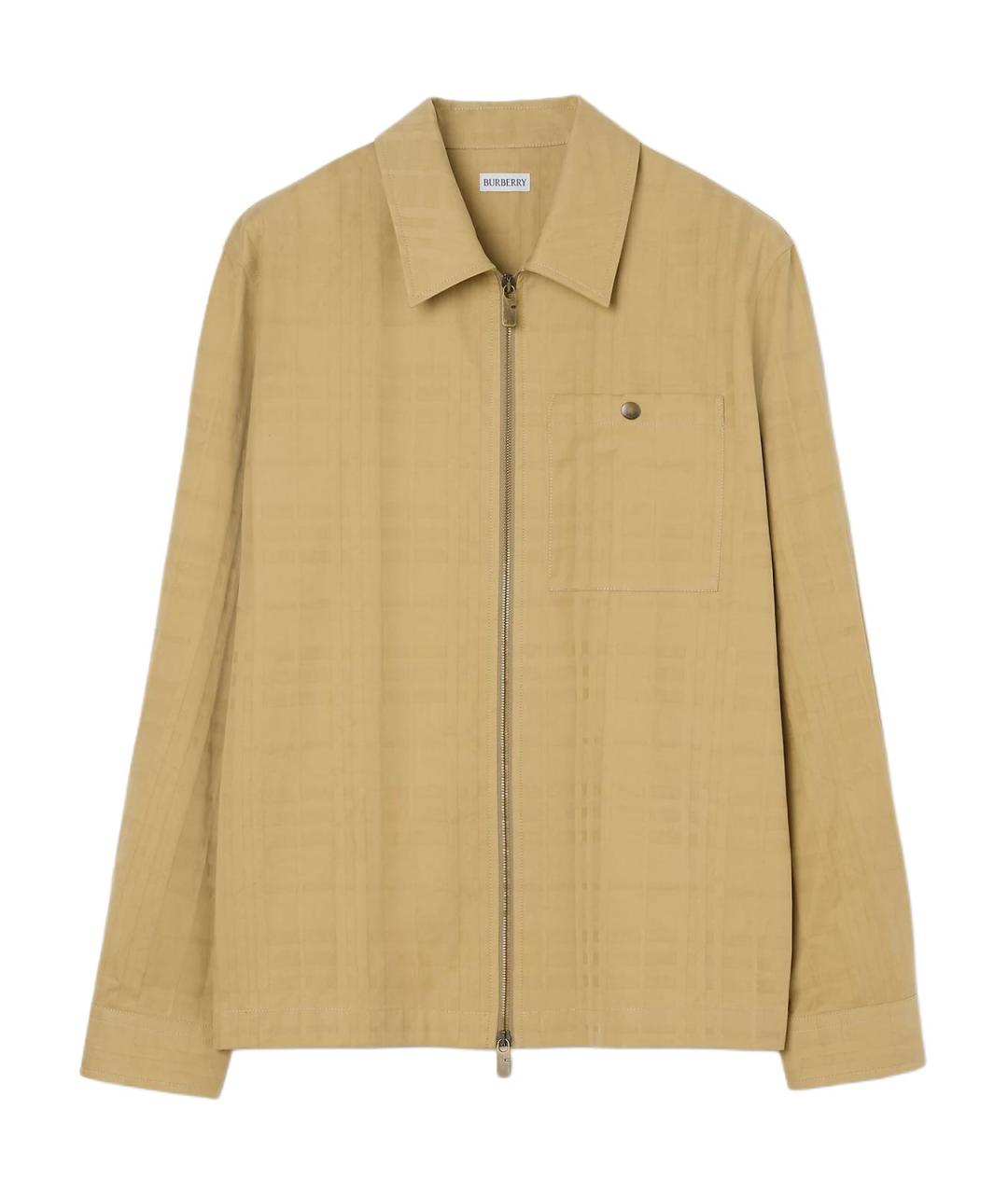 BURBERRY Бежевая классическая рубашка, фото 1