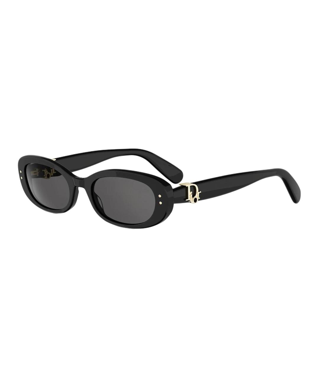 CHRISTIAN DIOR Черные пластиковые солнцезащитные очки, фото 1