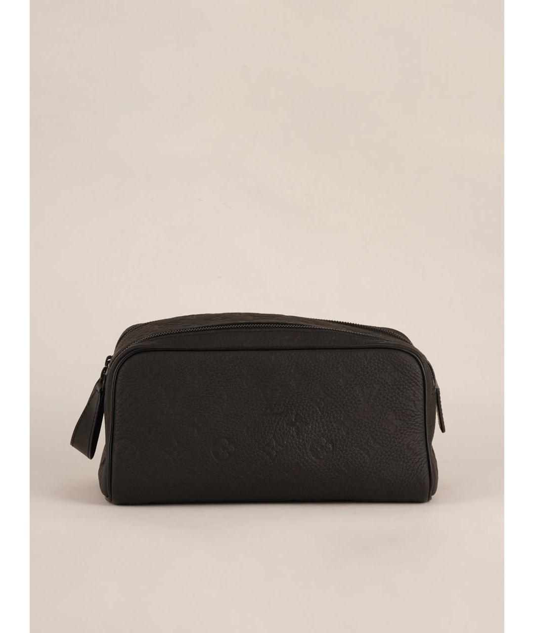 LOUIS VUITTON Черная кожаная барсетка, фото 9