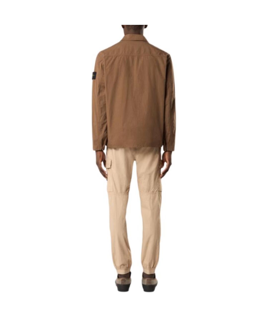 STONE ISLAND Коричневая классическая рубашка, фото 4