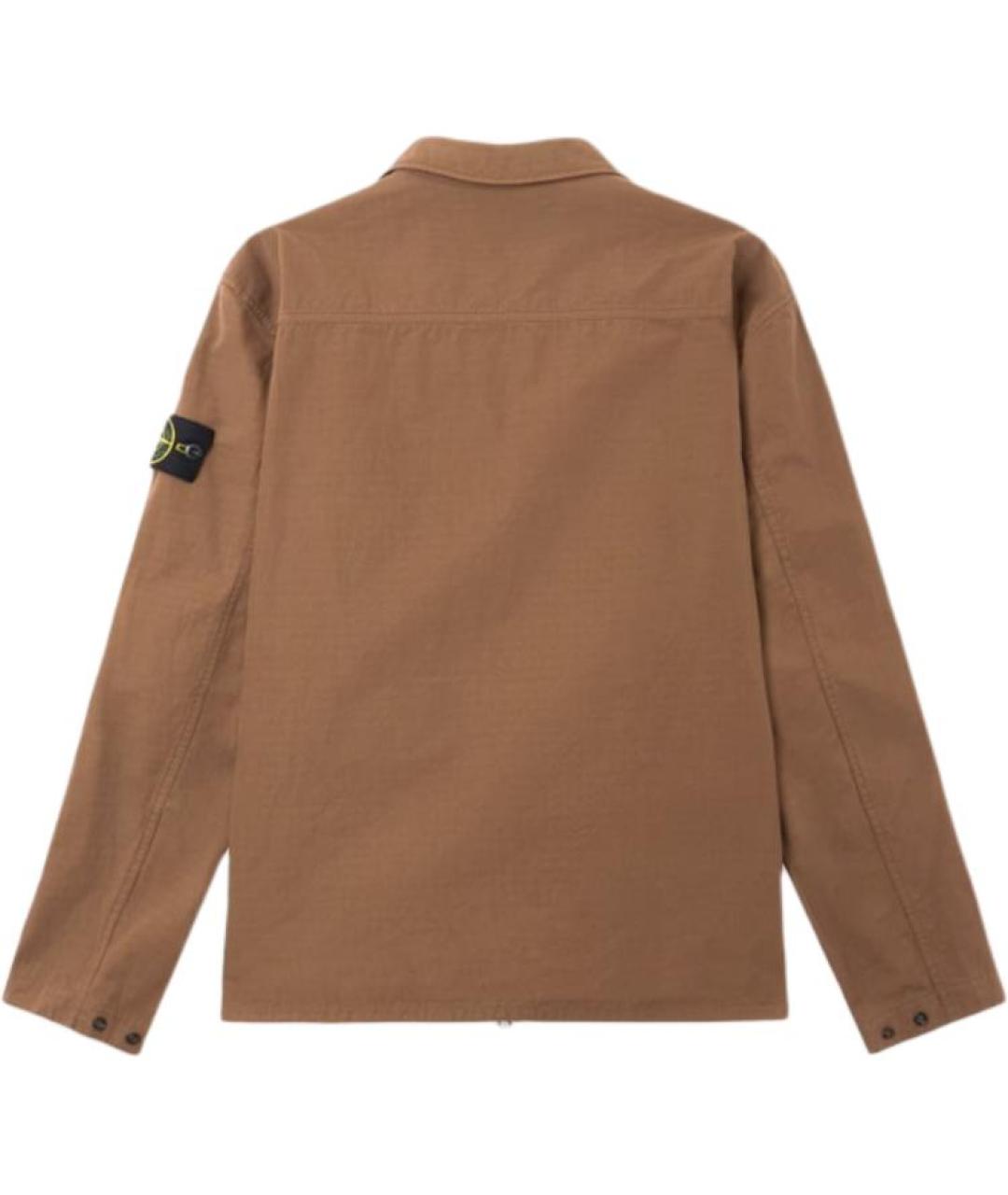 STONE ISLAND Коричневая классическая рубашка, фото 2