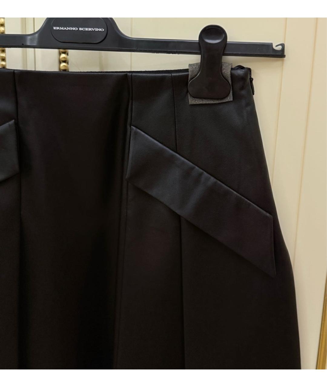 ERMANNO SCERVINO Черная полиамидовая юбка мини, фото 4