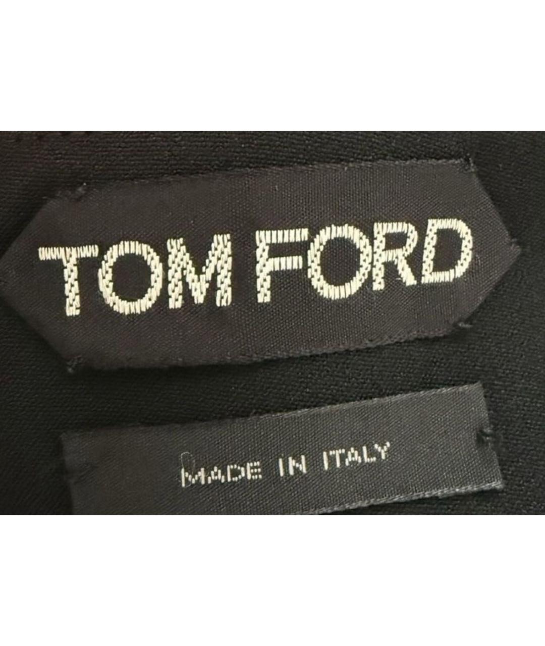 TOM FORD Черная вискозная юбка миди, фото 6