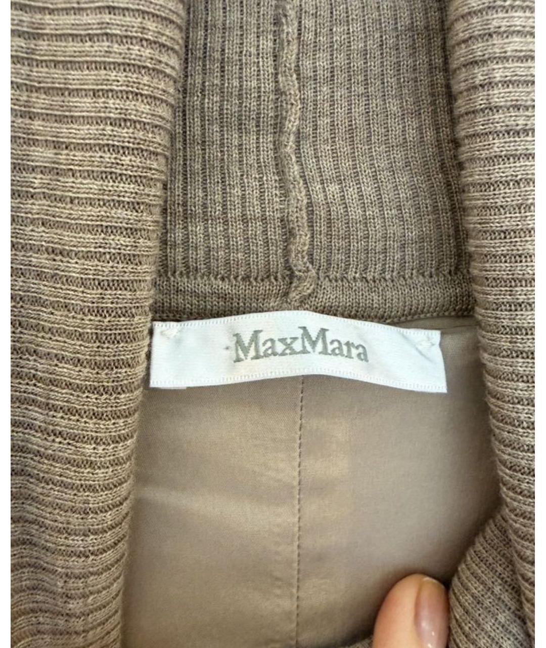 'S MAX MARA Бежевое хлопковое повседневное платье, фото 5