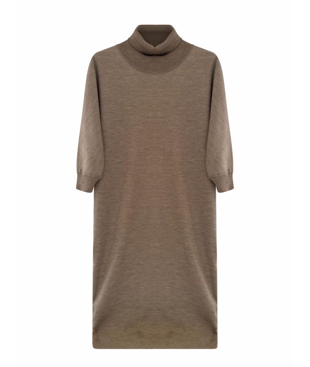 'S MAX MARA Бежевое хлопковое повседневное платье, фото 1