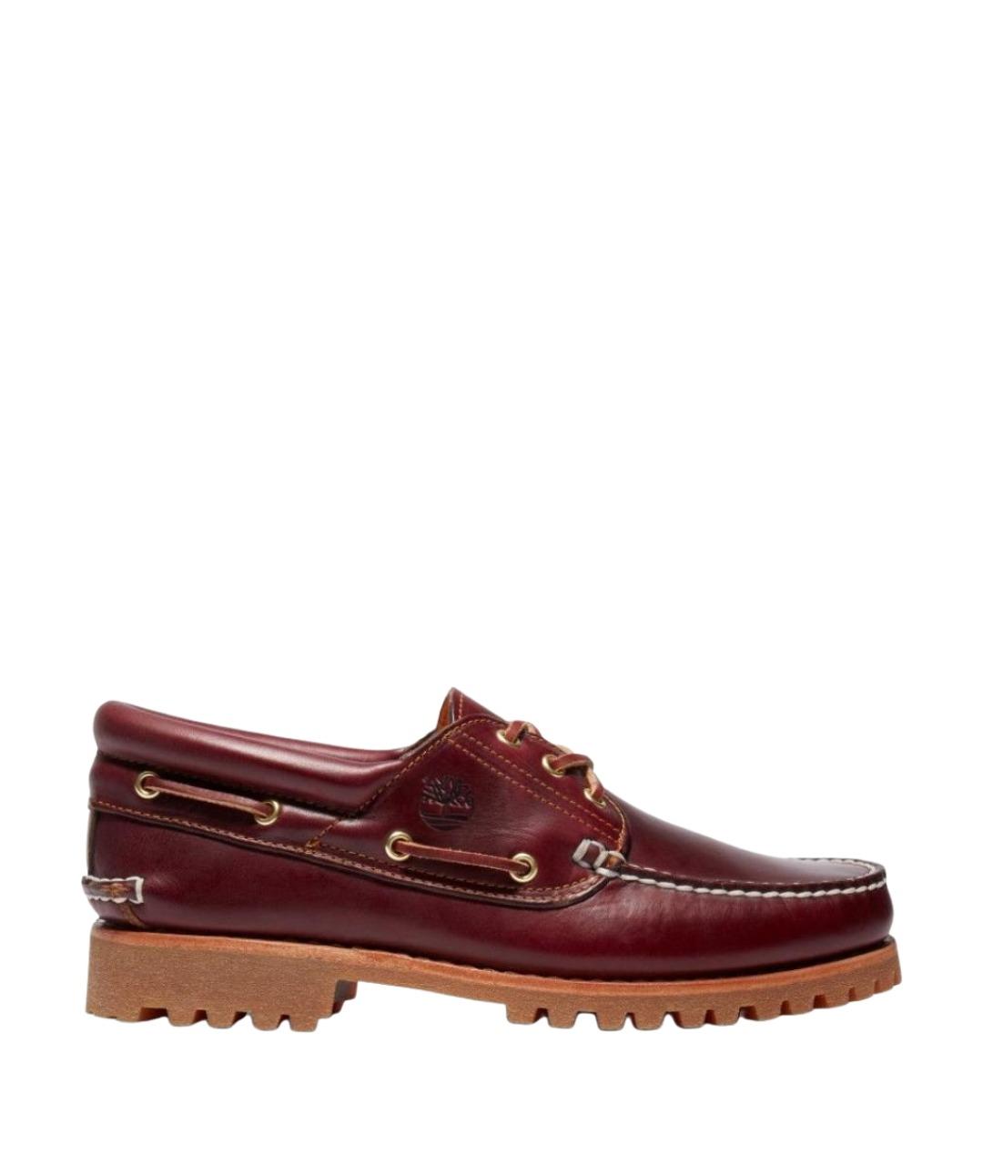 TIMBERLAND Бордовые кожаные лоферы, фото 1