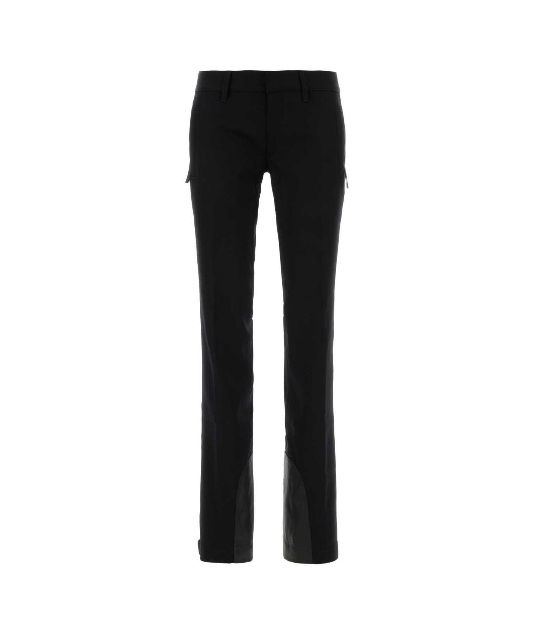 DSQUARED2 Черные шерстяные прямые брюки, фото 1