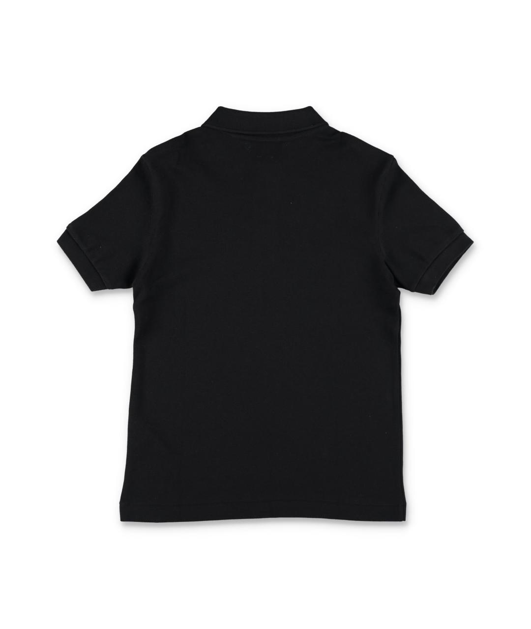 LACOSTE Черная хлопковая детская футболка, фото 3