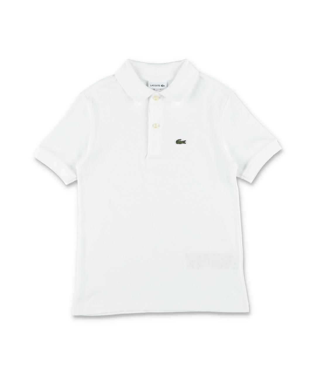 LACOSTE Белая хлопковая детская футболка, фото 1