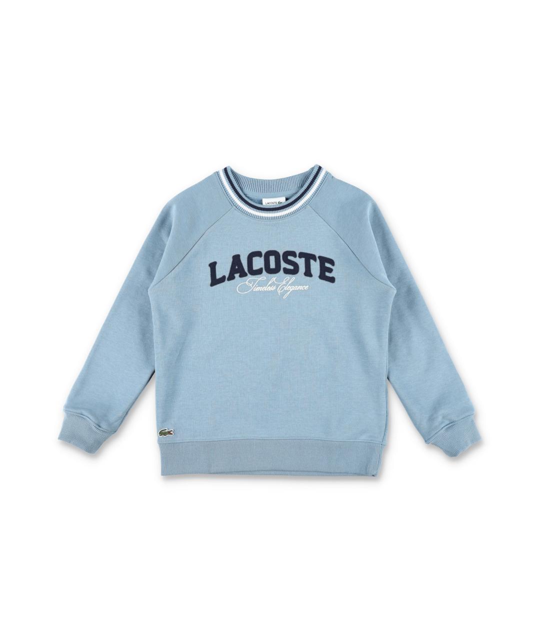 LACOSTE Голубая хлопковая детская футболка, фото 1
