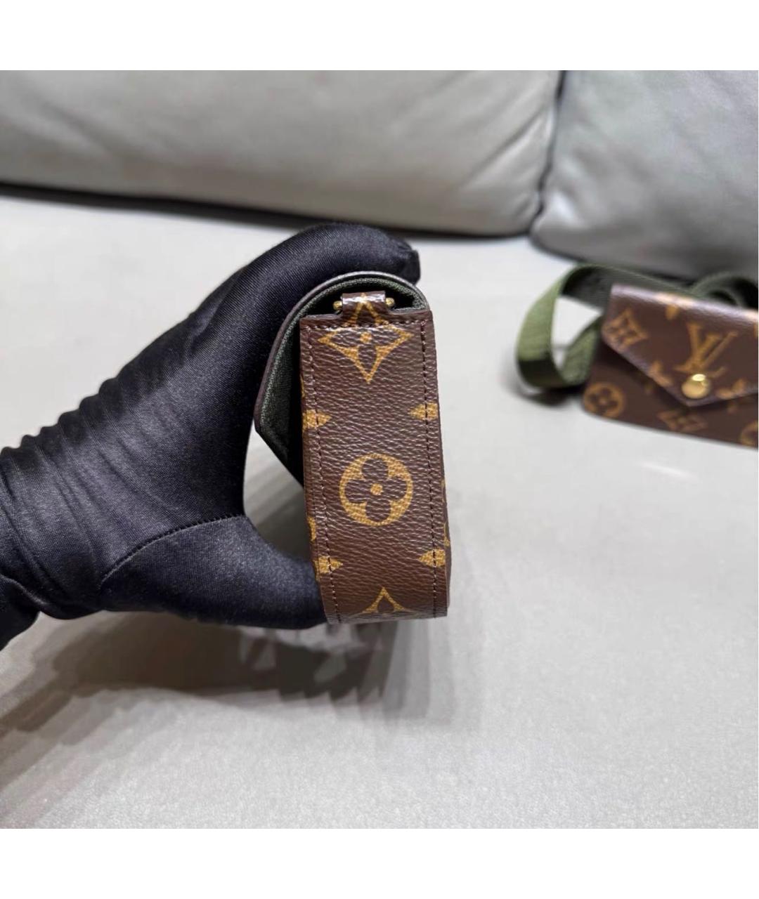 LOUIS VUITTON Коричневая кожаная сумка через плечо, фото 4