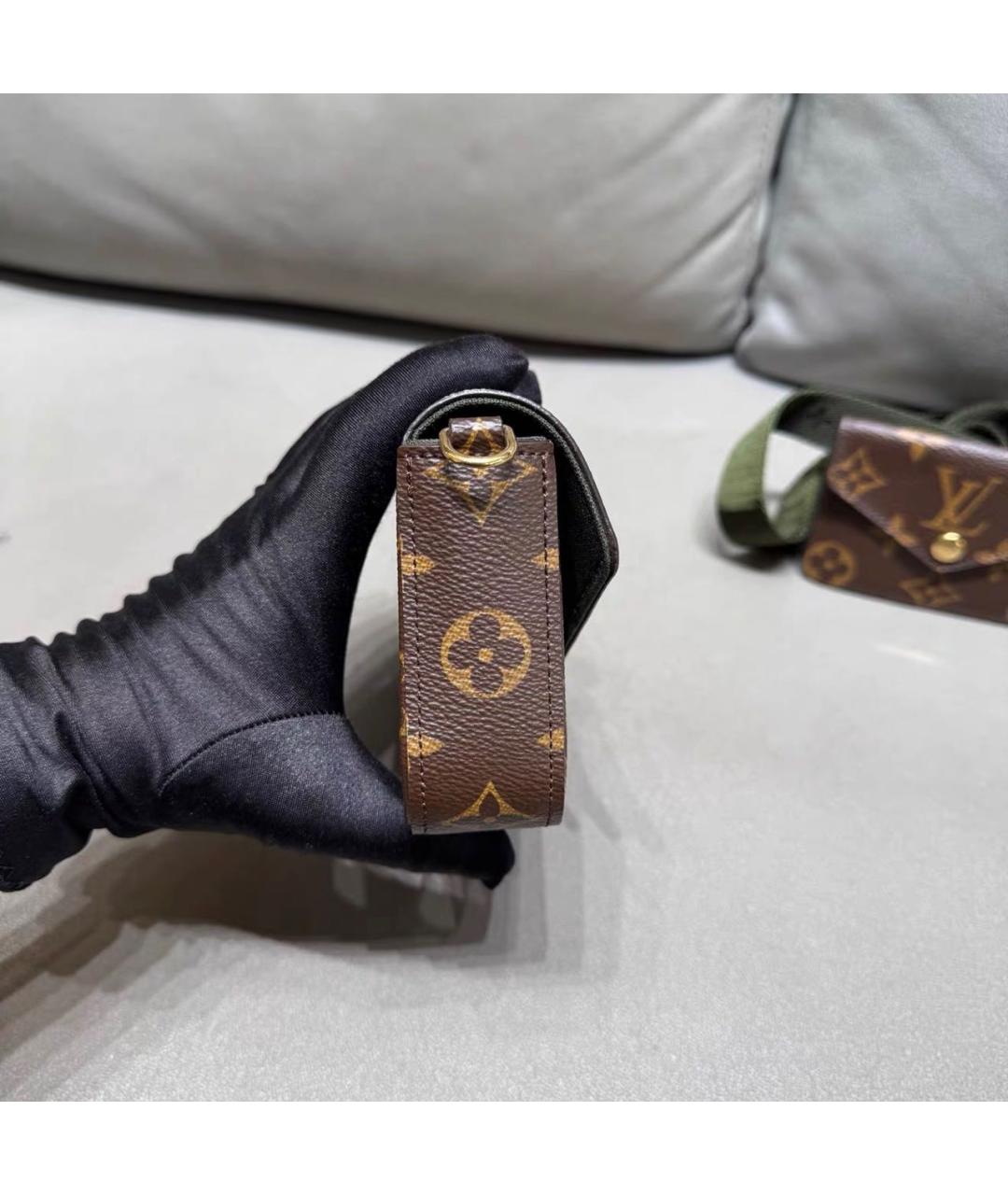 LOUIS VUITTON Коричневая кожаная сумка через плечо, фото 3