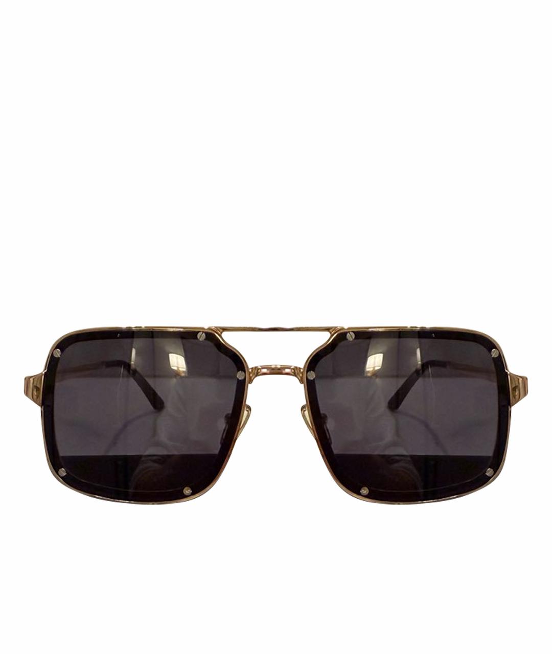 CARTIER Золотые металлические солнцезащитные очки, фото 1