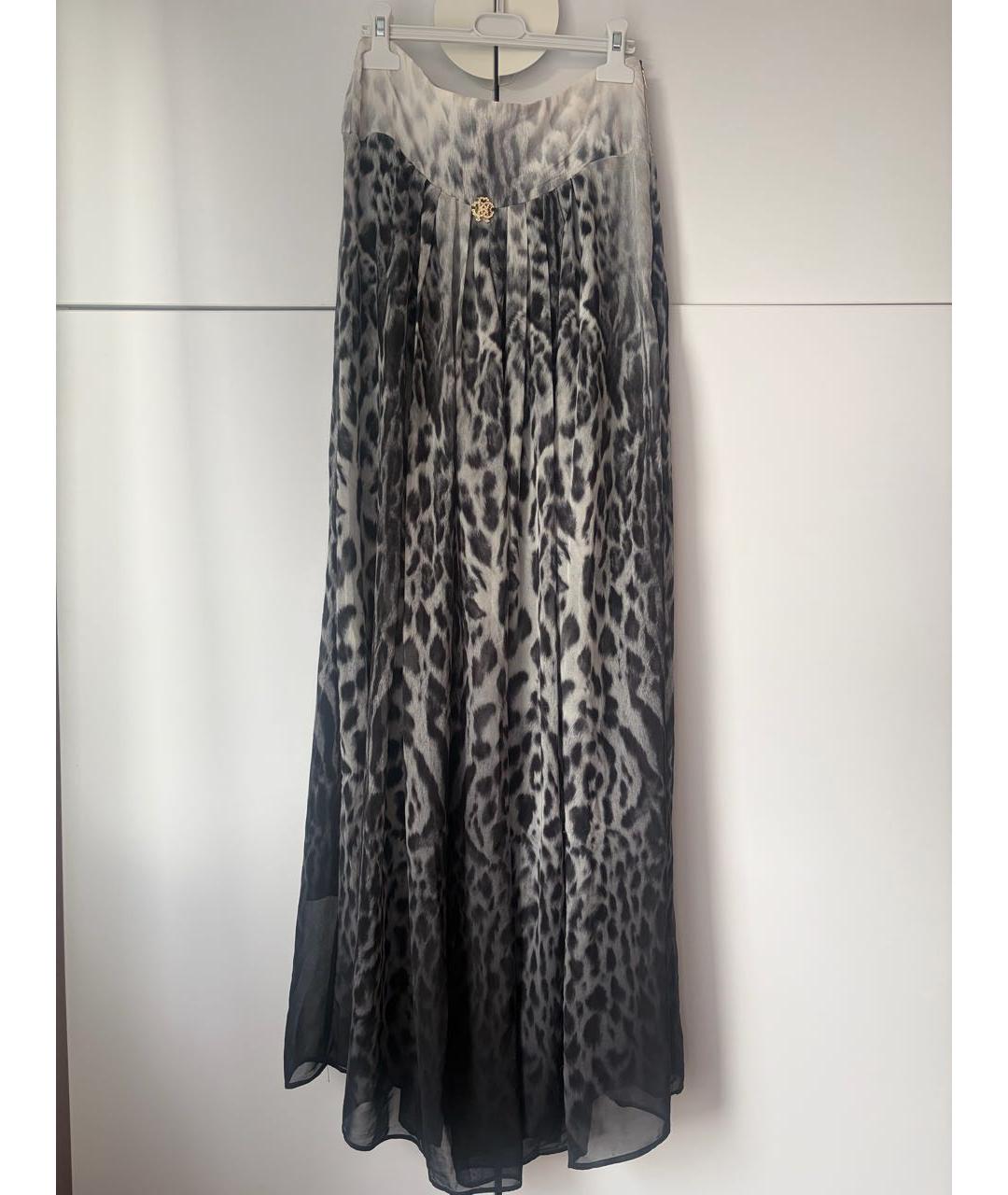 ROBERTO CAVALLI Мульти полиэстеровая юбка макси, фото 5