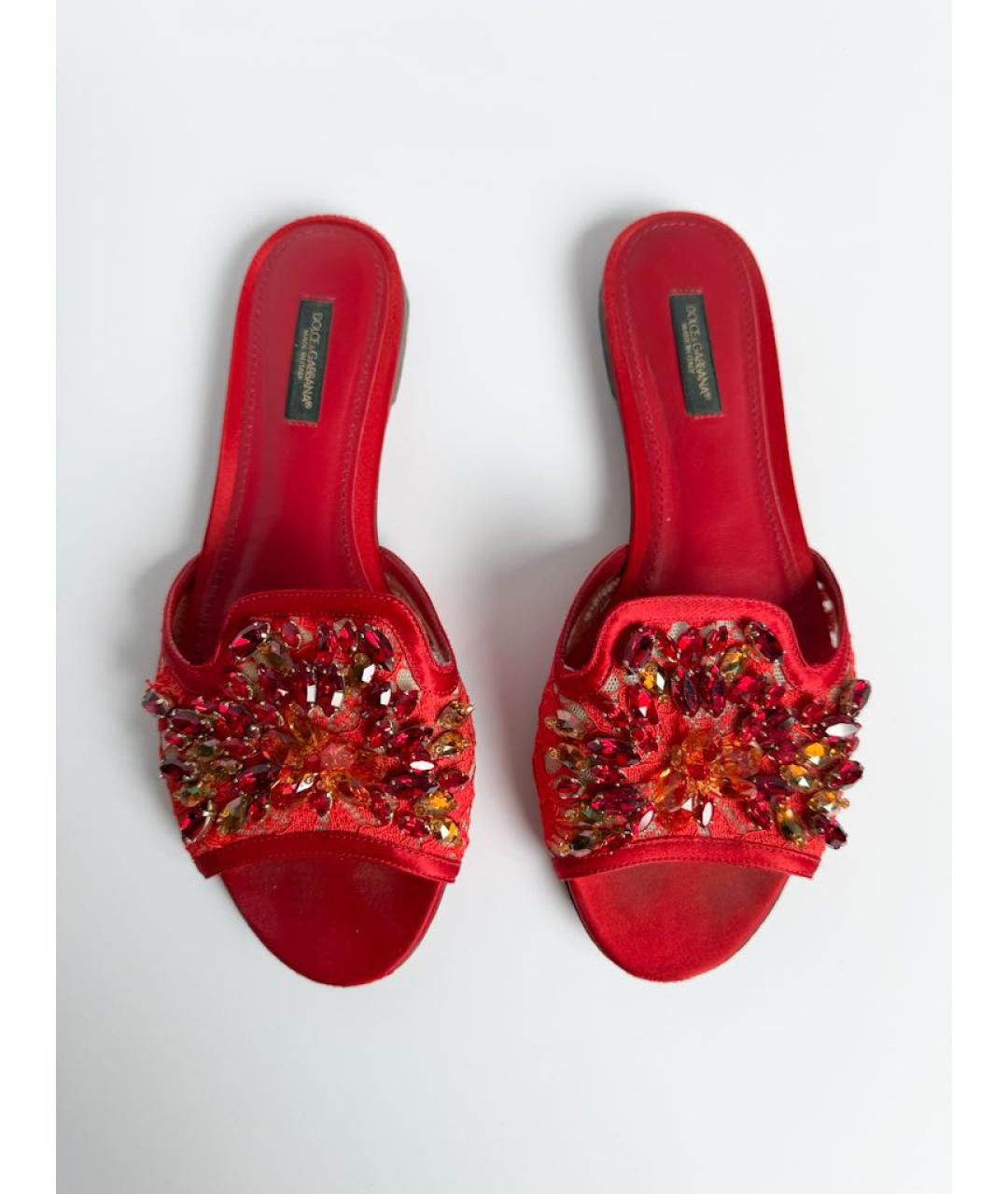 DOLCE&GABBANA Красные босоножки, фото 2