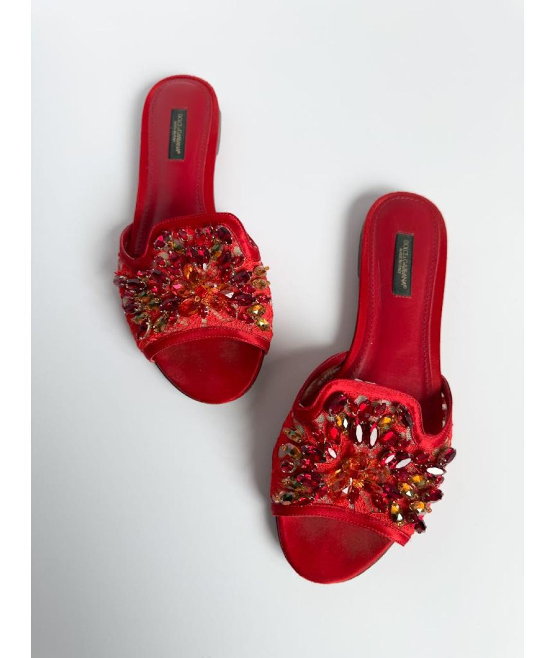 DOLCE&GABBANA Красные босоножки, фото 3
