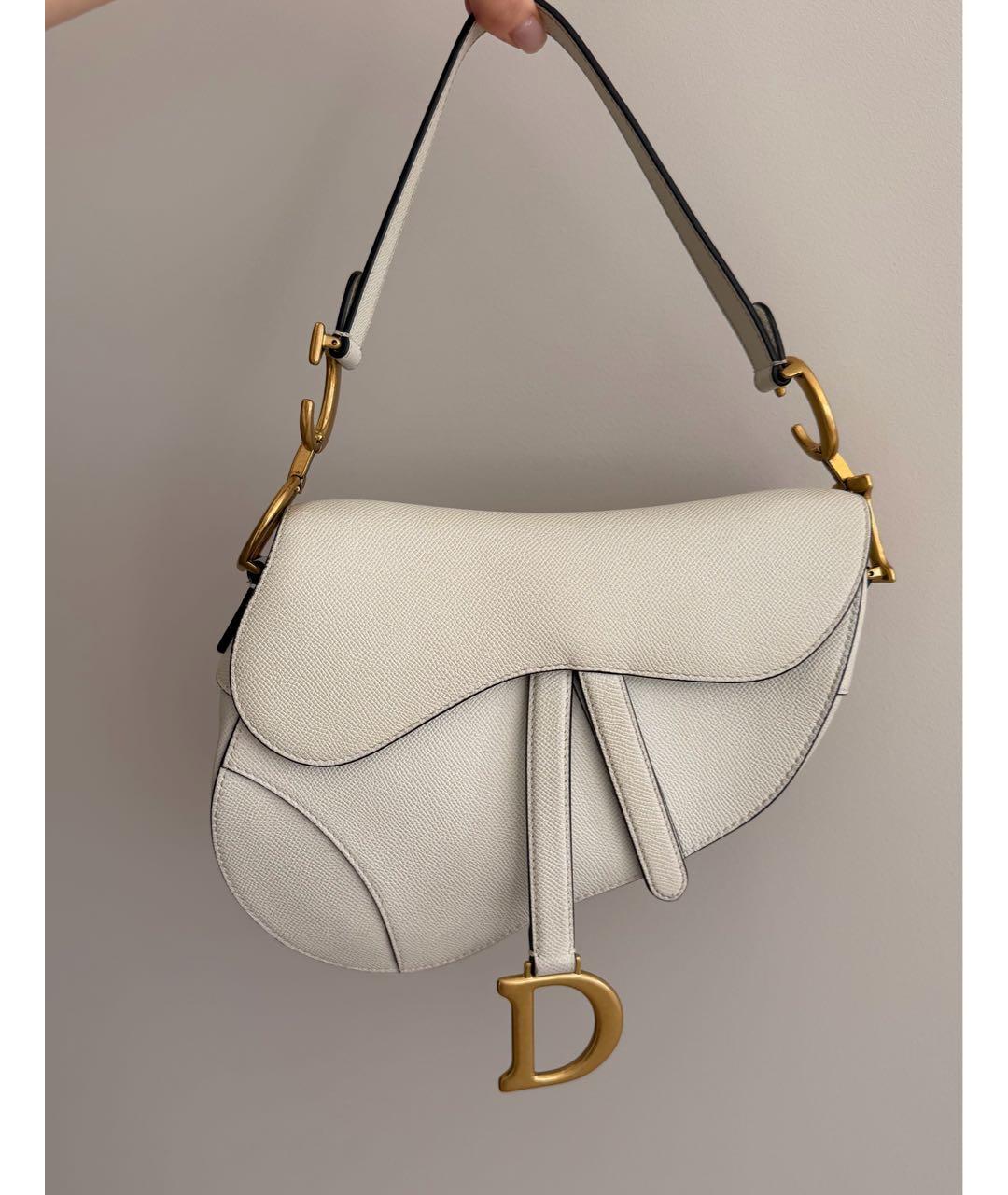 CHRISTIAN DIOR Бежевая кожаная сумка с короткими ручками, фото 9