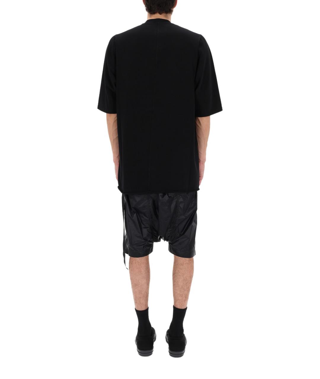 RICK OWENS Черная хлопковая футболка, фото 5