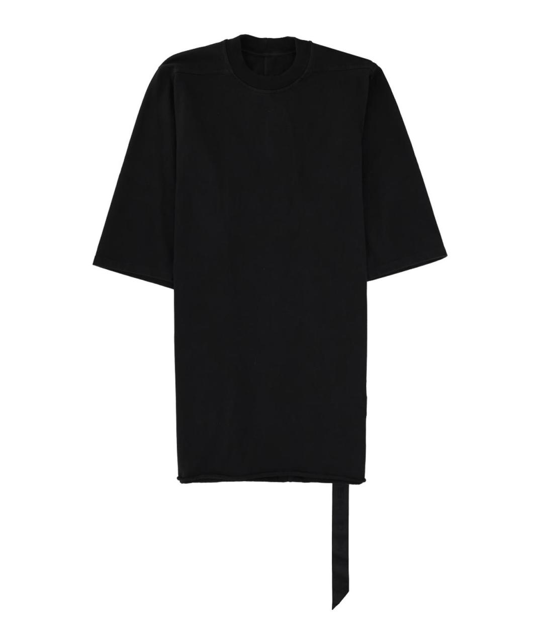 RICK OWENS Черная хлопковая футболка, фото 1