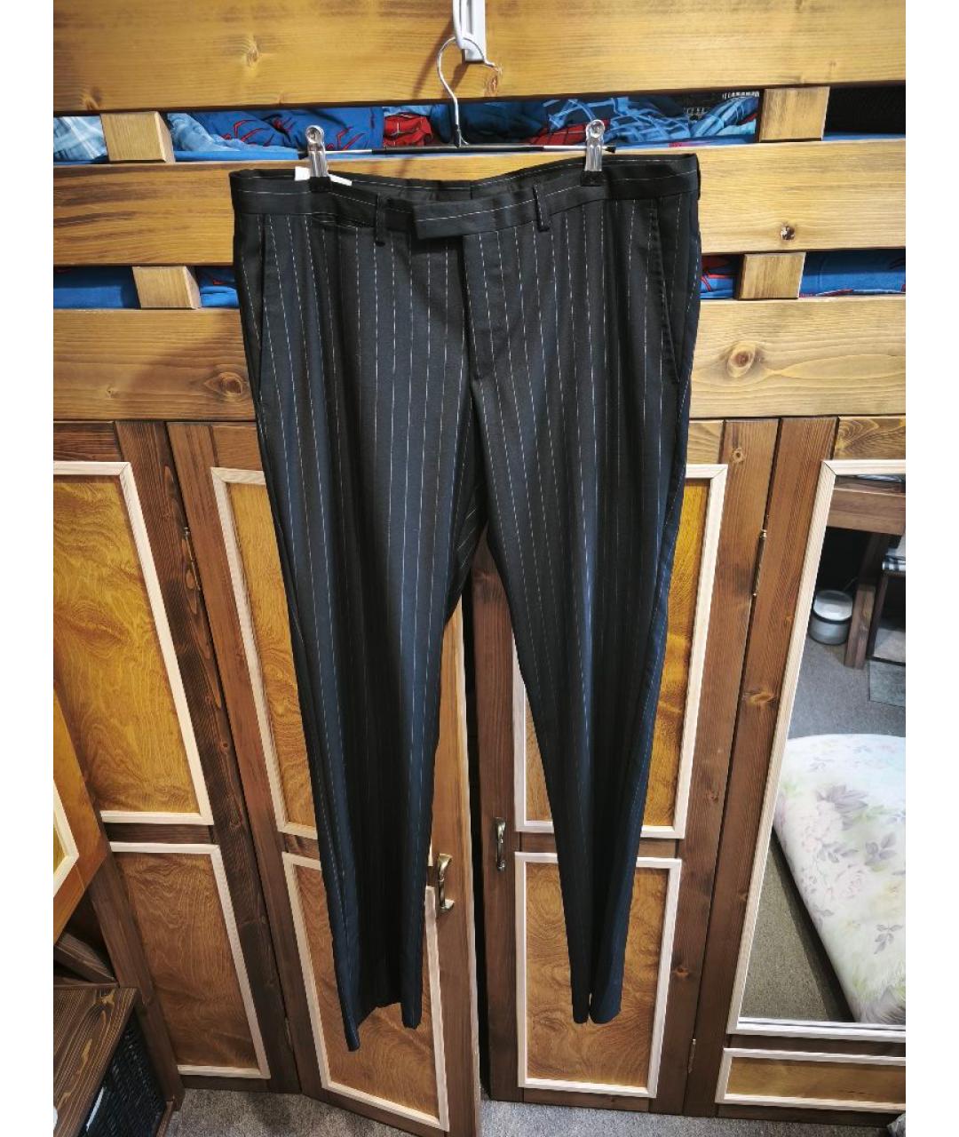 GUCCI Черные шерстяные классические брюки, фото 10