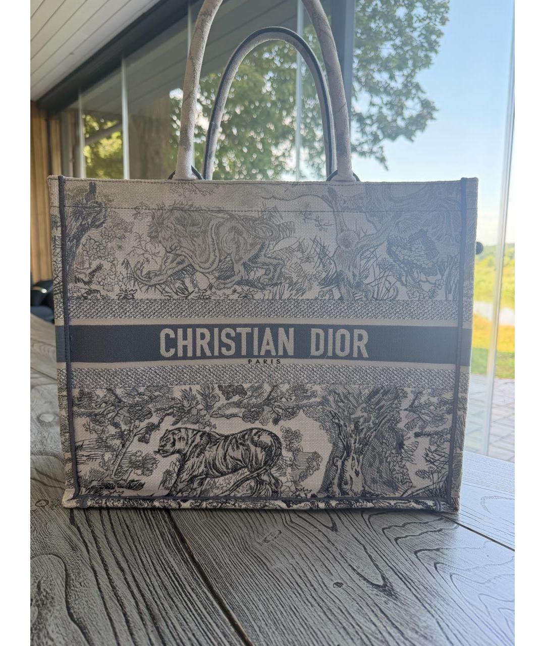 CHRISTIAN DIOR Серая сумка тоут, фото 6