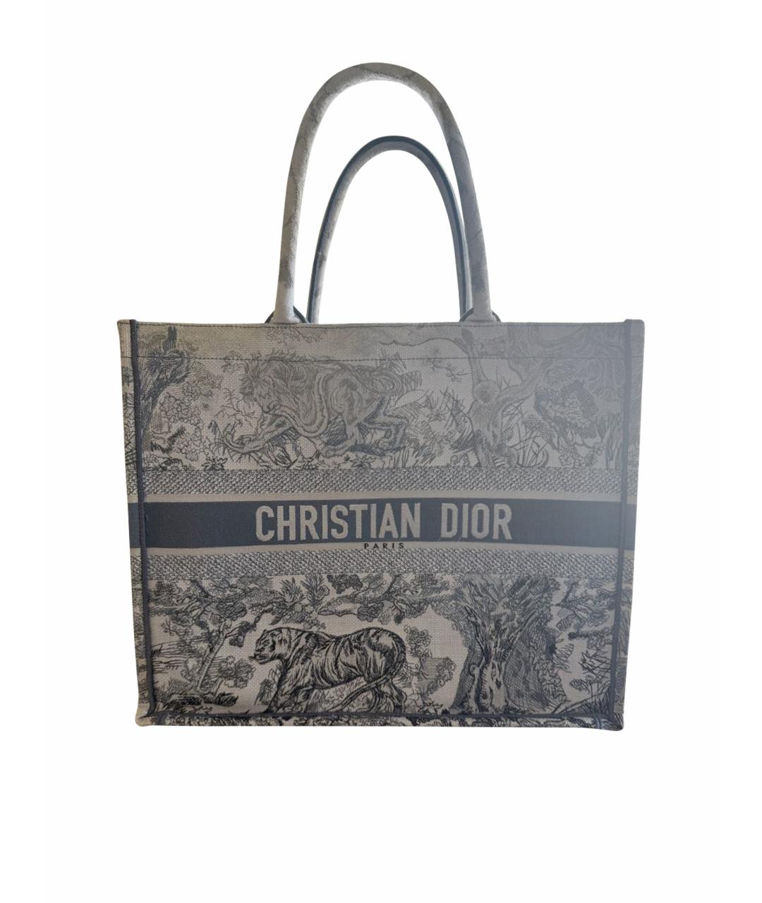 CHRISTIAN DIOR Серая сумка тоут, фото 1